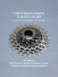 H&H Cassette 6 Speed 11-28T Semi Uni
