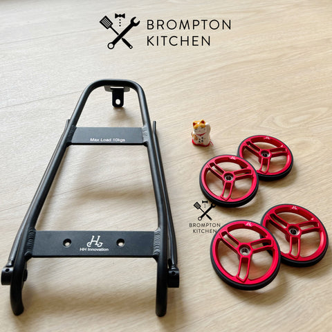 H&H Rack Alu + H&H 70mm Easy Wheels for A/C/P line – Brompton Kitchen