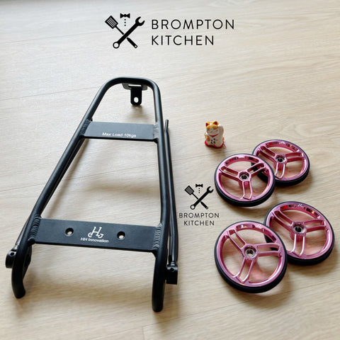 H&H Rack Alu + H&H 70mm Easy Wheels for A/C/P line – Brompton Kitchen