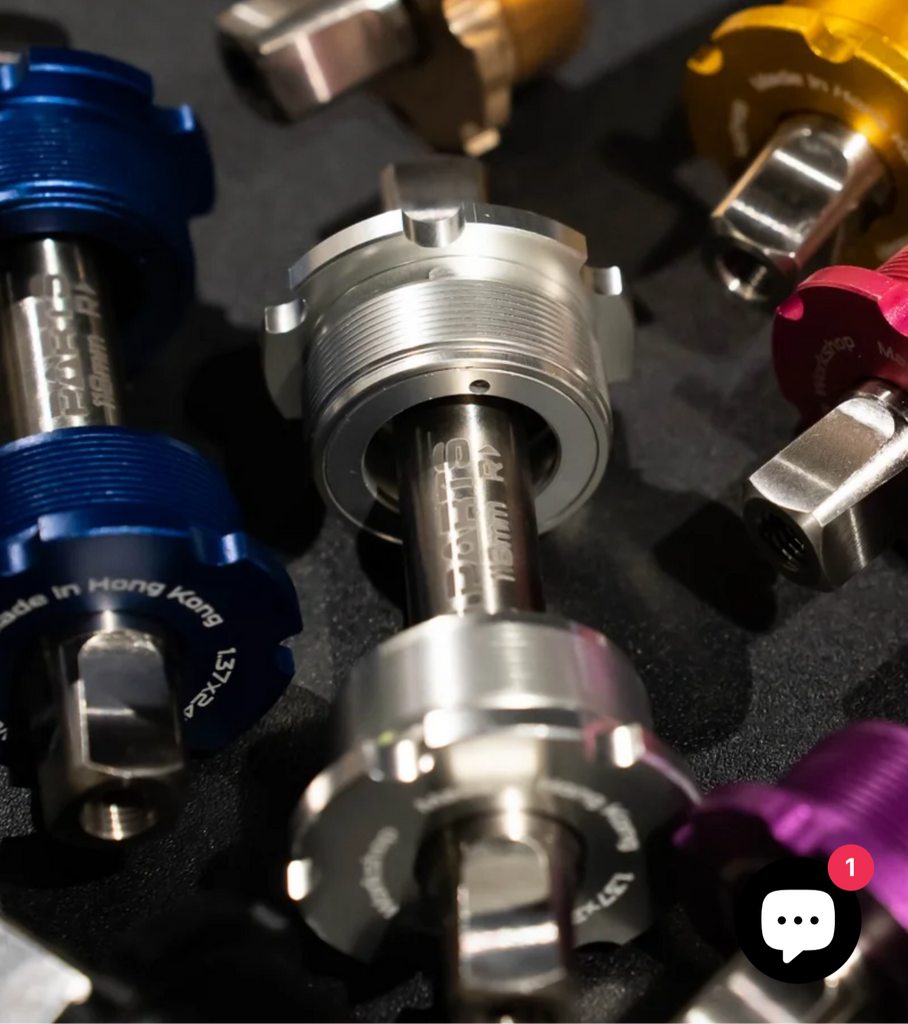 Ti Parts Workshop Titanium Square Taper Bottom Bracket (118.5mm Ti Parts Workshop Titanium Square Taper Bottom Bracket (118.5mm