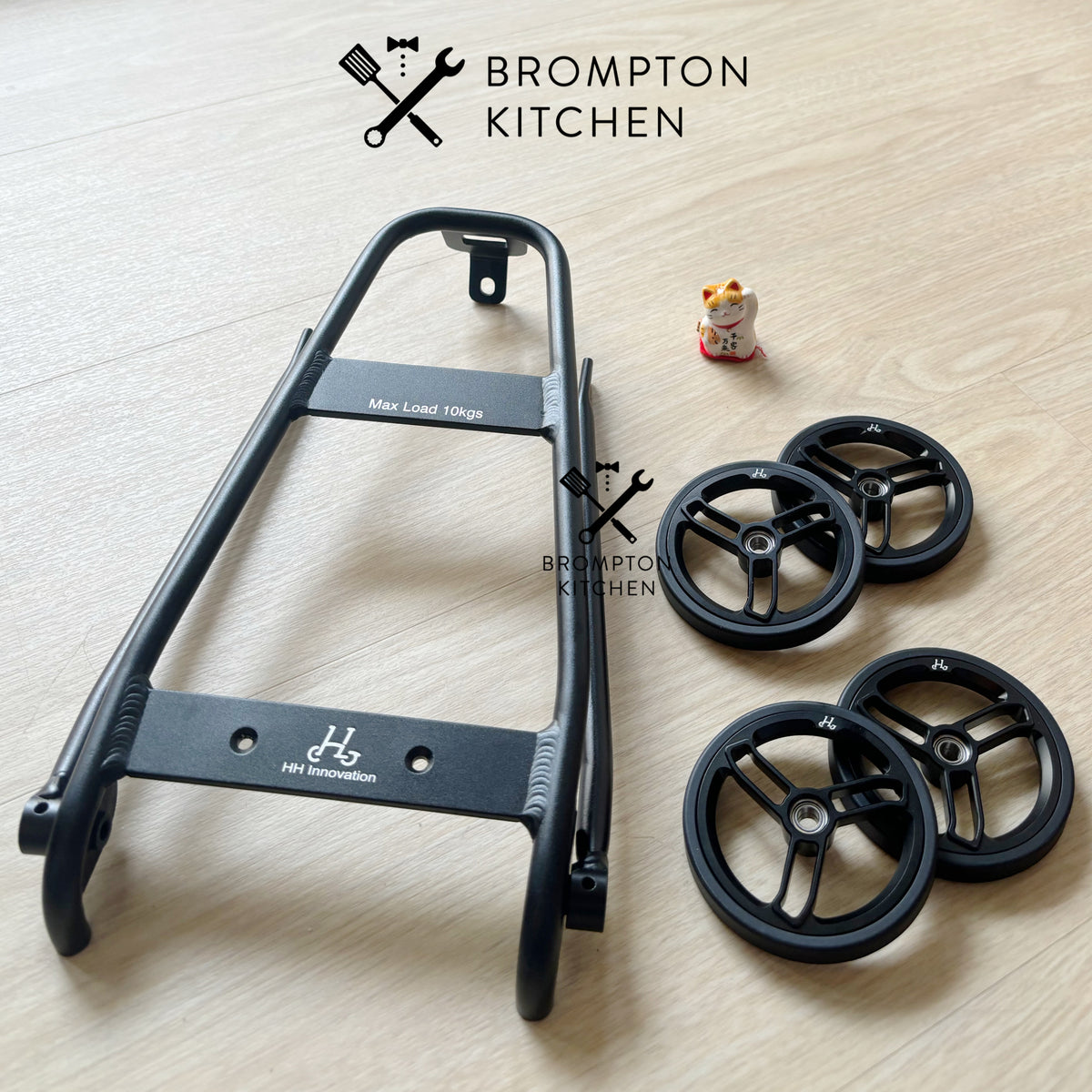 H&H Rack Alu + H&H 70mm Easy Wheels for A/C/P line – Brompton Kitchen