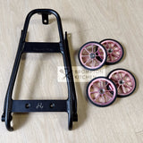 H&H Rack Alu +  H&H 70mm Easy Wheels for A/C/P line