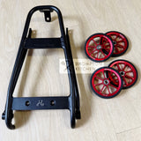 H&H Rack Alu +  H&H 70mm Easy Wheels for A/C/P line