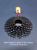 H&H Cassette 7 Speed 11-32T Unibody