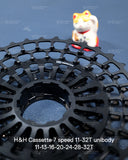 H&H Cassette 7 Speed 11-32T Unibody