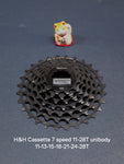 H&H Cassette 7 Speed 11-28T Unibody