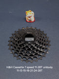 H&H Cassette 7 Speed 11-28T Unibody