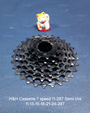H&H Cassette 7 Speed 11-28T Semi Uni