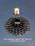 H&H Cassette 7 Speed 11-28T Semi Uni