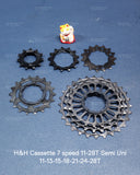 H&H Cassette 7 Speed 11-28T Semi Uni
