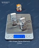 H&H Hinge Clamp Titanium for G line