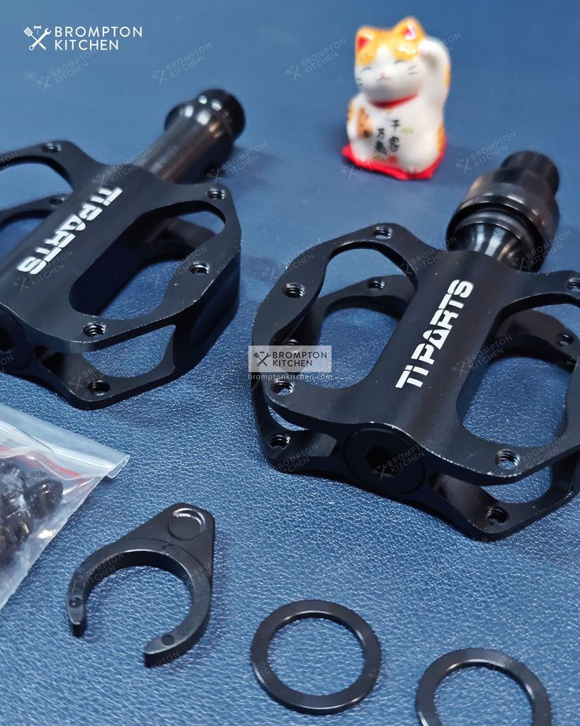 brompton t line pedals Ti Parts Workshop Mini Pedals (Single QR) – Brompton Kitchen