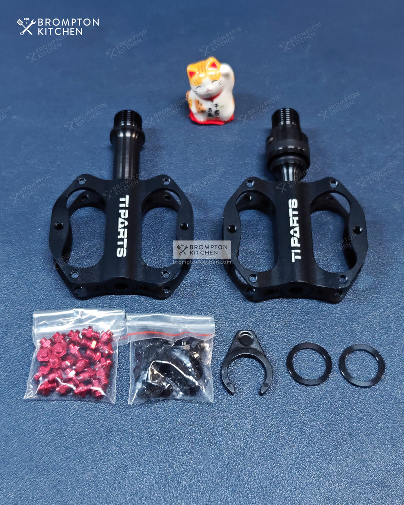 brompton t line pedals Ti Parts Workshop Mini Pedals (Single QR) – Brompton Kitchen